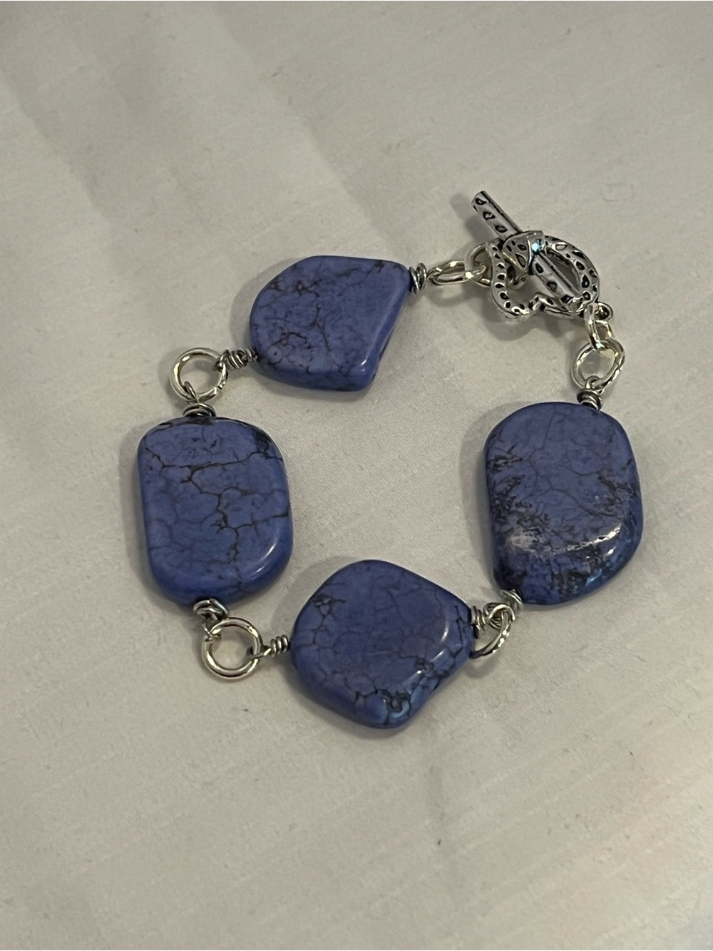 Howlite Link Bracelet - Picture 2 of 4